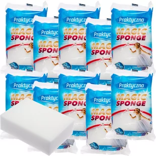 10X MAGICZNA GĄBKA CZYŚCI USUWA BRUD PRAKTYCZNA - Ściereczki, gąbki, czyściki - miniaturka - grafika 1