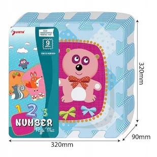 MATA PIANKOWA CYFRY LICZBY ZWIERZĄTKA 9 EL. 32CM - Maty piankowe - miniaturka - grafika 1