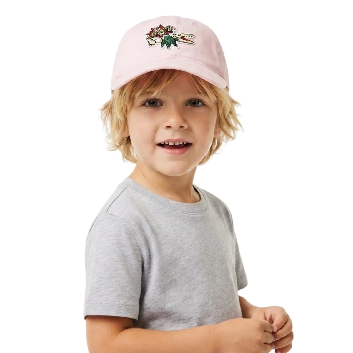 Czapka z daszkiem dziecięca Lacoste różowa bejsbolówka 6-9 lat r. 116