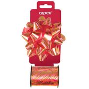 Opakowania i torebki na prezenty - Arpex, Zestaw do dekoracji prezentów w paski czerwony - miniaturka - grafika 1