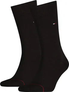Skarpety męskie TOMMY HILFIGER, 2-pak - Classic, pończochy, jednolity kolor ciemnobrązowy 47-49 - Skarpetki męskie - miniaturka - grafika 1