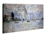Obrazy i zdjęcia na płótnie - The boats regatta at argenteuil, Claude Monet - obraz na płótnie Wymiar do wyboru: 90x60 cm - miniaturka - grafika 1