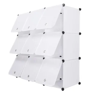 Bukkitbow - modułowa szafka do przechowywania - nadaje się również jako szafka na buty - 9 przegródek - w kolorze białym lub czarnym - 105x105x35 cm - Szafki na buty - miniaturka - grafika 1
