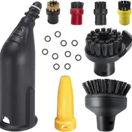 Akcesoria do odkurzaczy - Zestaw 18 akcesoriów w postaci główek szczotkowych do odkurzaczy parowych kompatybilnych z odkurzaczami parowymi Karcher, okrągła szczotka i elektryc - miniaturka - grafika 1