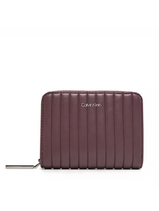 Calvin Klein Portfel damski K60K613064 Bordowy - Portfele - miniaturka - grafika 1