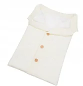 Śpiworki dla dzieci - Miękki Ciepły Koc Śpiwór Dla Noworodka Biały Polar - miniaturka - grafika 1