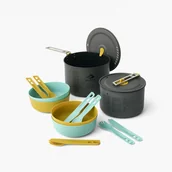 Kuchnia turystyczne i akcesoria - Zestaw naczyń Sea to Summit Frontier UL Two Pot Cook Set 4P 14 Piece Kolor: szary/niebieski - miniaturka - grafika 1