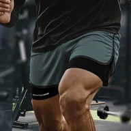 Spodenki męskie - TEMU Męskie szorty sportowe dresowe dwuczęściowe, elastyczne, oddychające, szybkoschnące, z ochroną przed narażeniem na słońce, z kieszeniami - miniaturka - grafika 1