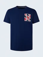 Koszulki męskie - Pepe Jeans Koszulka w kolorze granatowym - miniaturka - grafika 1