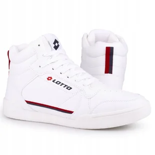 Buty, sneakersy męskie Lotto Nandu MID White/red - Sneakersy męskie - miniaturka - grafika 1