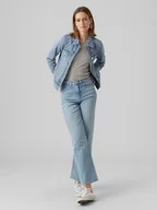 Kurtki damskie - Vero Moda Kurtka dżinsowa w kolorze błękitnym - miniaturka - grafika 1