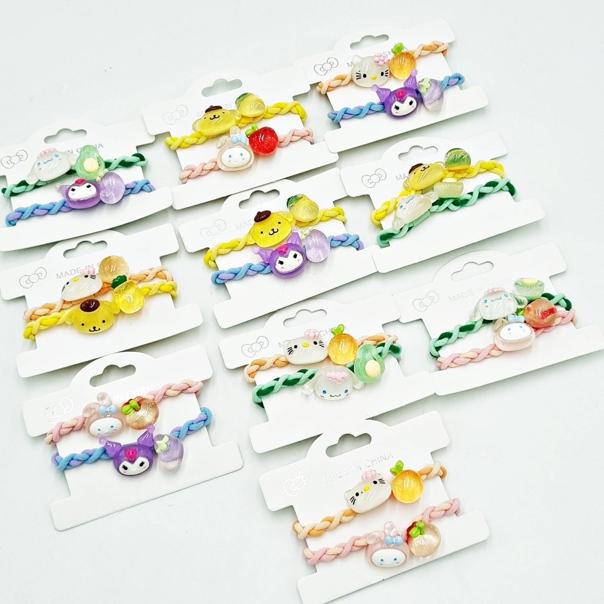 Gumki do włosów zestaw 2 szt gumek z postacią Sanrio