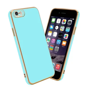Etui Do Apple iPhone 6 PLUS / 6S PLUS Porkowiec w Glossy Turkusowy - Różowe Złoto Ochrona kamery Obudowa Case Cover TPU Cadorabo - Etui i futerały do telefonów - miniaturka - grafika 1