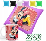 Gadżety dla niej i dla niego - Zestaw Kubek + Poszewka Z Nadrukiem Myszka Mickey Minnie Miki + Imię - miniaturka - grafika 1