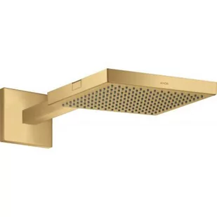 Axor Starck deszczownica 24 cm kwadratowa z ramieniem prysznicowym EcoSmart złoty optyczny szczotkowany 10925250 - Deszczownice - miniaturka - grafika 1
