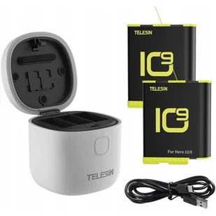 Ładowarka Usb 2X Bateria Do Gopro Hero 10 Black / 9 Black / Gp-Btr-905-Gy-B - Baterie i akcesoria - miniaturka - grafika 2