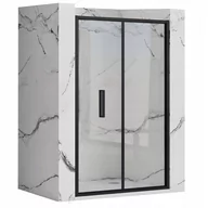 Ścianki i drzwi prysznicowe - Rea Drzwi prysznicowe składane RAPID FOLD czarne profile 100 cm z powłoką EASY CLEAN K6420 - miniaturka - grafika 1