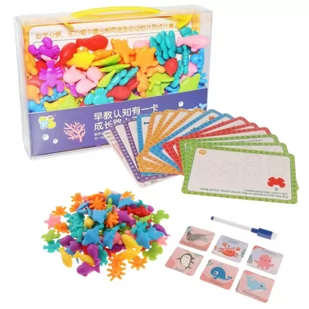 Montessori Sortowanie Nauka Liczenia Logiki Myślenia Karty Gra Układanka - Zabawki interaktywne dla dzieci - miniaturka - grafika 1