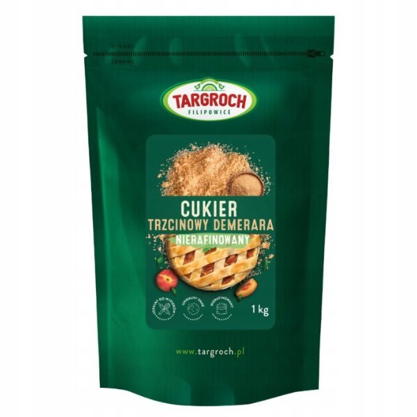 Cukier trzcinowy Demerara 1kg Targroch