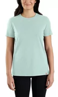Koszulki sportowe damskie - Koszulka damska bawełniana Carhartt Lightweight Crewneck Tencel HA4 Blue Surf - miniaturka - grafika 1