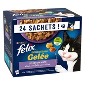 Mokra karma dla kotów - Felix Sensations w saszetkach, 24 x 85 g - Mieszany wybór w galarecie - miniaturka - grafika 1