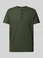 Koszulki męskie - T-shirt z dekoltem serafino - miniaturka - grafika 1