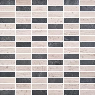 Mozaika kamienna Woodstone Grey Block Mix 48 30.5x30.5 cm