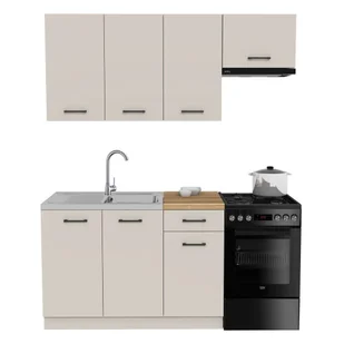 Zestaw Mebli Kuchennych Presto 170 Cm Płyta Laminowana Kaszmir /Kaszmir - Meble kuchenne - miniaturka - grafika 1