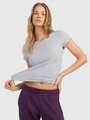 Koszulki i topy damskie - 4F T-shirt slim gładki damski XS - miniaturka - grafika 1