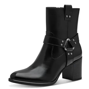 Marco Tozzi Damskie botki Zip+Slip 2-25393-43 modne kozaki, czarne, 42 EU, czarny, 42 EU - Kozaki damskie - miniaturka - grafika 1