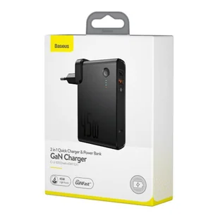 Baseus GaN ładowarka sieciowa PPS 45W power bank USB / USB Typ C Quick Charge 3.0 Power Delivery (azotek galu) + kabel USB Typ C 1 m czarny (PPNLD-C01) - Ładowarki do telefonów - miniaturka - grafika 15