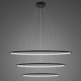 Altavola Design Ledowe Okręgi lampa wisząca 130W czarna LA075/P_100_in_3k_black_dimm - Lampy sufitowe - miniaturka - grafika 1