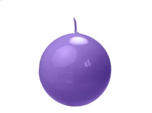 PartyDeco Świeca "Kula" (FI 100) lakier, fiolet, 6 szt. SKULAK100-014-OP - Gadżety na imprezę - miniaturka - grafika 1