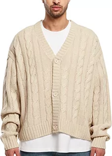 Swetry męskie - Urban Classics Męskie bluzy z kardiganem Boxy, trawa softseagrass, XXL - grafika 1