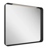 Lustra - RAVAK X000001569 Lustro łazienkowe STRIP 500x700 czarne z oświetleniem - miniaturka - grafika 1