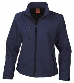 Kurtka damska Softshell bez kaptura ocieplana Granatowy r. S - Kurtki damskie - miniaturka - grafika 1