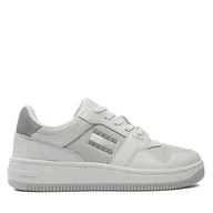 Sneakersy damskie - Sneakersy Tommy Jeans Tjw Retro Basket Tonal Logo EN0EN02571 Szary - miniaturka - grafika 1