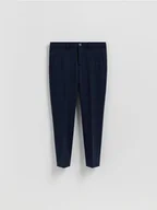 Spodnie i spodenki dla chłopców - Reserved - Eleganckie spodnie z wiskozą - granatowy - miniaturka - grafika 1