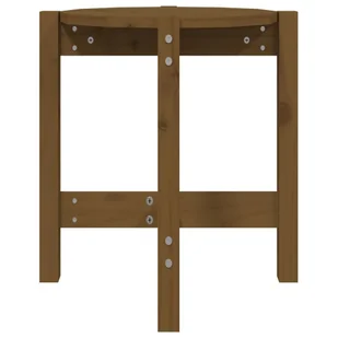 Stolik kawowy, miodowy brąz, Ø 42,5x45 cm, lite drewno sosnowe Lumarko - Ławy i stoliki kawowe - miniaturka - grafika 6