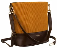 Torebki damskie - Torba damska ze skóry ekologicznej z odpinanym paskiem - David Jones - miniaturka - grafika 1