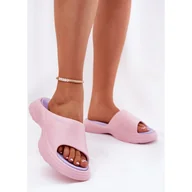 Klapki i japonki damskie - Piankowe Klapki Damskie Big Star RR274A587 Różowe - miniaturka - grafika 1