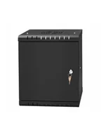 Szafy rack - NETRACK ECO-Line wall cabinet 10inch 6U/300 mm - Kolor: CZARNY metal door - miniaturka - grafika 1