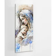 Ikony i obrazy sakralne - Maryja Dziewica z Jezusem - obraz polycanvas, 50x125 - miniaturka - grafika 1