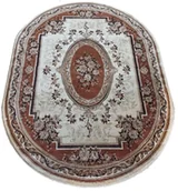 Dywany - Klasyczny brązowy dywan owalny Z1-E95 - miniaturka - grafika 1