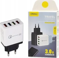 Ładowarki do telefonów - Ładowarka Vega ŁADOWARKA SIECIOWA 3A QUICK 3.0 FAST CHARGER 3100MAH 4XUSB BIAŁY BOX> - miniaturka - grafika 1