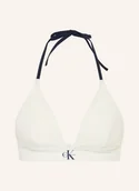 Stroje kąpielowe - Calvin Klein Trójkątny Stanik Bikini Ck Monogram weiss - miniaturka - grafika 1