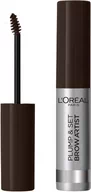 Akcesoria i kosmetyki do stylizacji brwi - L'OREAL LOREAL PLUMP & SET BROW ARTIST - Koloryzujący żel do brwi 4,9ml 108 DARK BRUNETTE - miniaturka - grafika 1