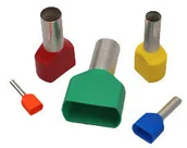 Pozostałe akcesoria sieciowe - Końcówka kablowa tulejkowa podwójna, izolacja kolor czerwony, przekrój 1mm2, długość 10mm - miniaturka - grafika 1