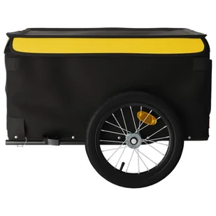 Przyczepka rowerowa, czarno-żółty, 45 kg, żelazo  Lumarko! - Przyczepki rowerowe - miniaturka - grafika 8