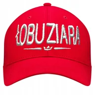 Czapki i chusty sportowe męskie - Czapka z daszkiem damska ŁOBUZIARA czapka z haftem haft wyszywana czerwona - miniaturka - grafika 1